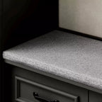 Armoire vestiaire noire à 6 portes avec banc, tringles et crochets