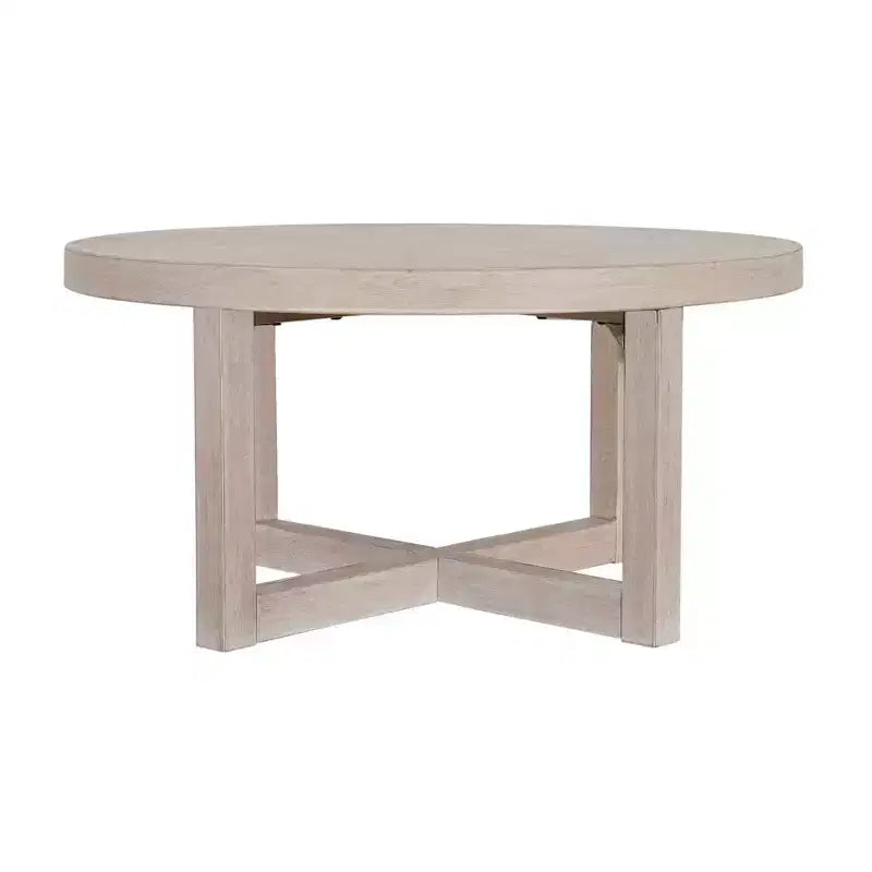 Table basse ovale en MDF effet travertin et noyer, marron