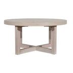 Table basse ovale en MDF effet travertin et noyer, marron