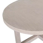 Table basse ovale en MDF effet travertin et noyer, marron