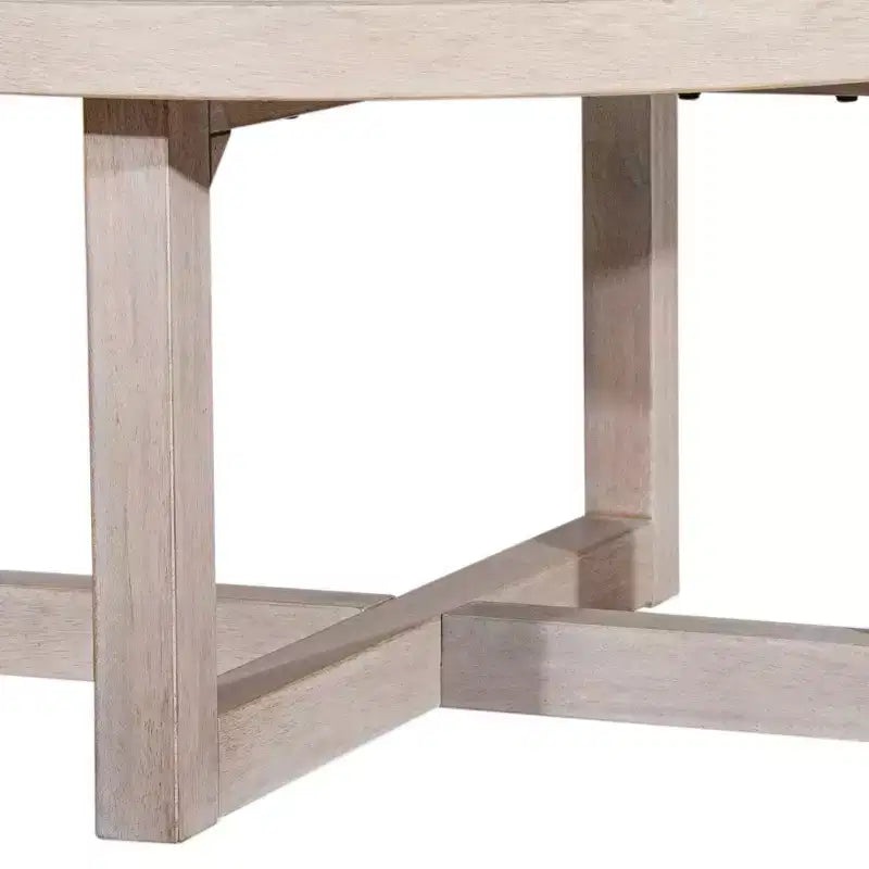 Table basse ovale en MDF effet travertin et noyer, marron