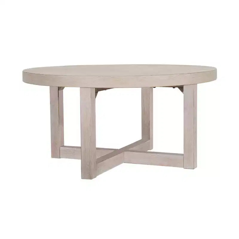 Table basse ovale en MDF effet travertin et noyer, marron