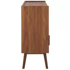 Meuble TV à rideaux coulissants – Console TV avec rangement à portes coulissantes