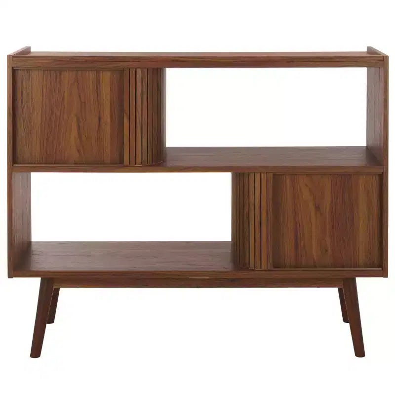 Meuble TV à rideaux coulissants – Console TV avec rangement à portes coulissantes