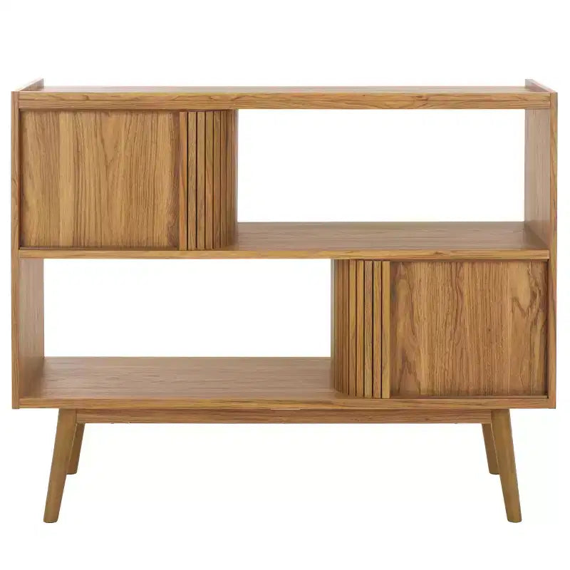 Meuble TV à rideaux coulissants – Console TV avec rangement à portes coulissantes