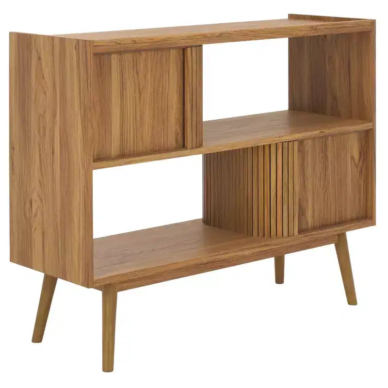 Meuble TV à rideaux coulissants – Console TV avec rangement à portes coulissantes