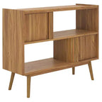 Meuble TV à rideaux coulissants – Console TV avec rangement à portes coulissantes