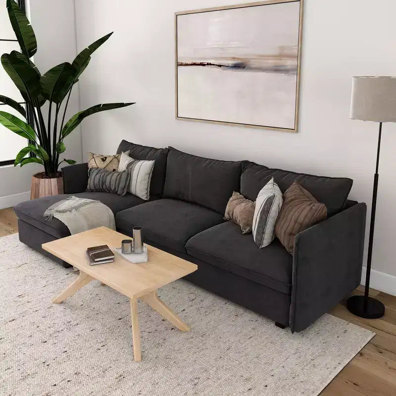 Table basse rectangulaire en bois massif avec pieds en croix, 102 cm pour le salon