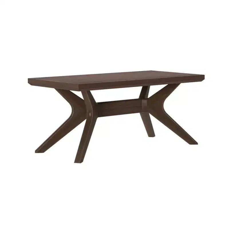 Table basse rectangulaire en bois massif avec pieds en croix, 102 cm pour le salon