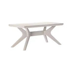 Table basse rectangulaire en bois massif avec pieds en croix, 102 cm pour le salon