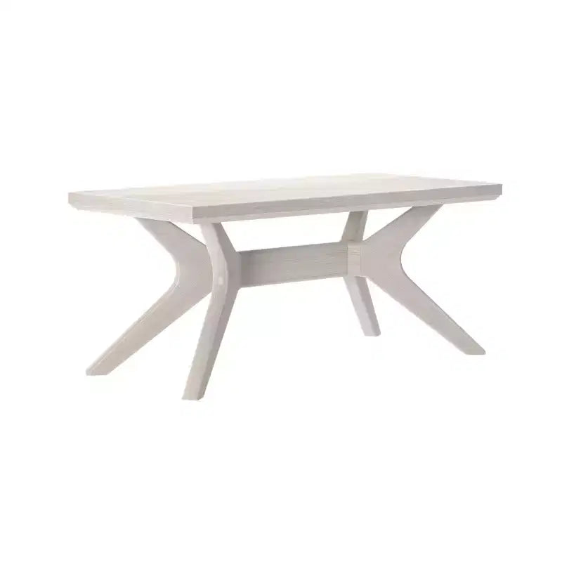 Table basse rectangulaire en bois massif avec pieds en croix, 102 cm pour le salon