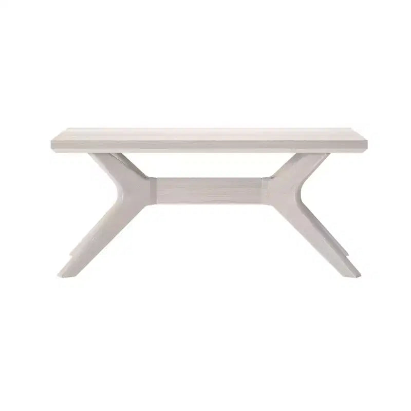 Table basse rectangulaire en bois massif avec pieds en croix, 102 cm pour le salon