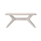 Table basse rectangulaire en bois massif avec pieds en croix, 102 cm pour le salon