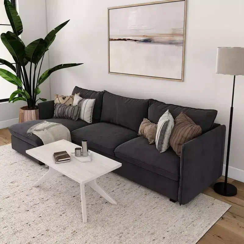Table basse rectangulaire en bois massif avec pieds en croix, 102 cm pour le salon