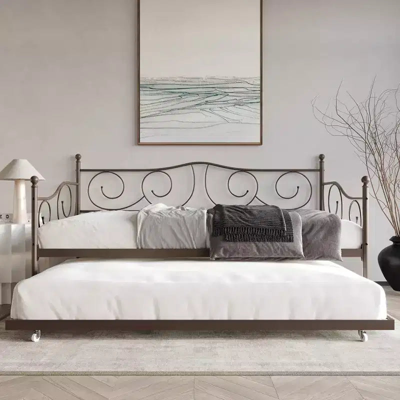 Miroir mural biseauté rond de 24 pouces avec cadre en corne carrelée blanc et beige