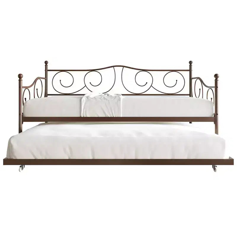 Miroir mural biseauté rond de 24 pouces avec cadre en corne carrelée blanc et beige
