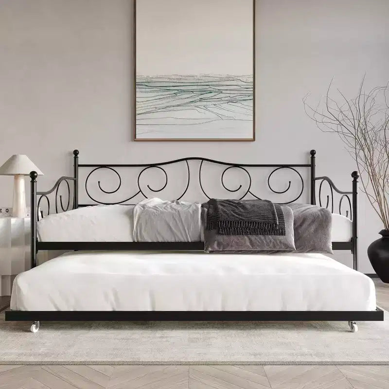 Miroir mural biseauté rond de 24 pouces avec cadre en corne carrelée blanc et beige