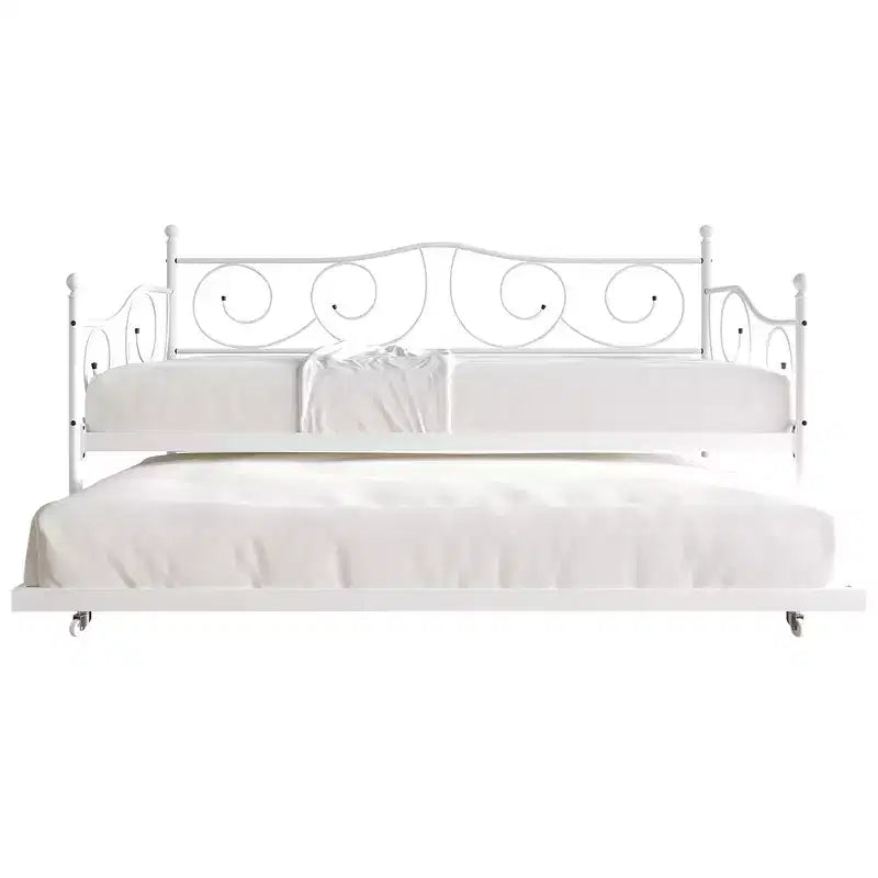 Miroir mural biseauté rond de 24 pouces avec cadre en corne carrelée blanc et beige