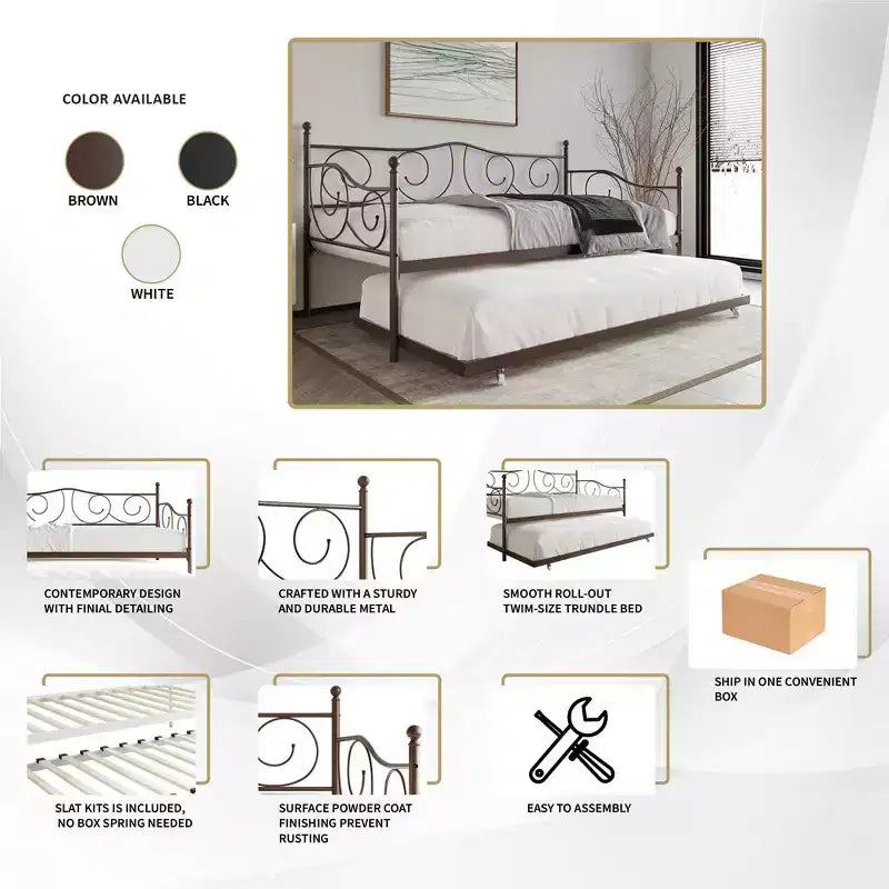 Miroir mural biseauté rond de 24 pouces avec cadre en corne carrelée blanc et beige